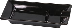 Zigarrenzubehör Aschenbecher  Classic Keramik schwarz mit 1 Ablage (513296)
