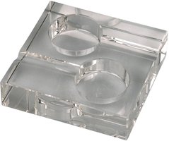 Zigarrenzubehör Aschenbecher  Classic Kristallglas quadratisch für 2 Zigarre (523538)