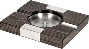 Zigarrenzubehör Aschenbecher  Classic Schwarzeiche eckig 2 Ablagen (523665)