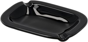 Zigarrenzubehör Aschenbecher  Classic Keramik schwarz mit 2 Ablagen (613657)