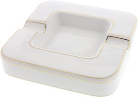 Zigarrenzubehör Aschenbecher  Davidoff Prozellan weiss Carré (08707)