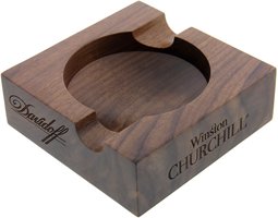 Zigarrenzubehör Aschenbecher  Davidoff Winston Churchill Holz Edition mit zwei Untersetzern