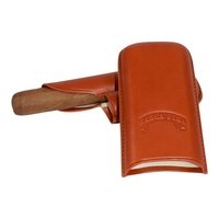 Marca Fina Lederetui 2er Robusto Naturbraun