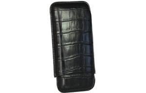 Zigarrenzubehör Etui  Martin Wess 3er Kroko schwarz (597)