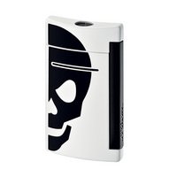 Zigarrenzubehör Feuerzeug  S.T. Dupont Skull - weiß/schwarz (010056)