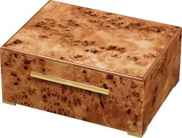 Zigarrenzubehör Humidor  Davidoff Poplar, aus Pappel Wurzelholz, Beschläge vergoldet (2586)