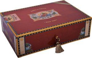 Zigarrenzubehör Humidor  Elie Bleu für 110 Zigarren Sykomore Maserung (Rot)