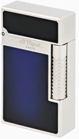 Zigarrenzubehör Feuerzeug  S.T. Dupont Palladium blauer Lack (C23013)