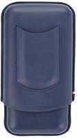 S.T. Dupont Cigar Case Leather 3er blau Atelier CL (183122)