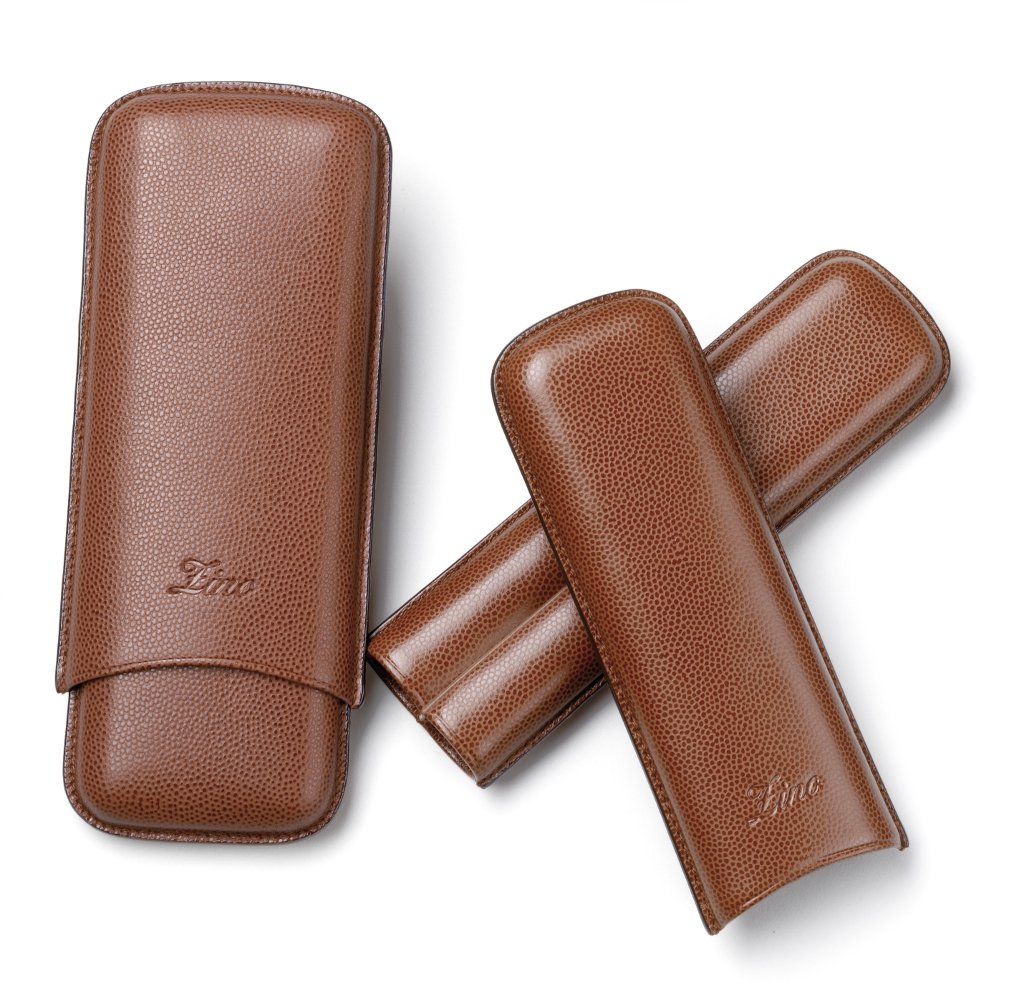 Zino Leder Cigarrenetui braun Corona 2 (C2 - 3541)