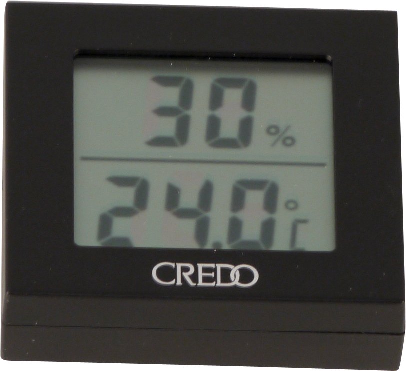 Credo Humidorzubehör Digital-Hygro/Thermometer schwarz (596601)