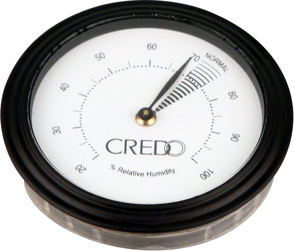 Credo Humidorzubehör Hygrometer Schwarz (596093)