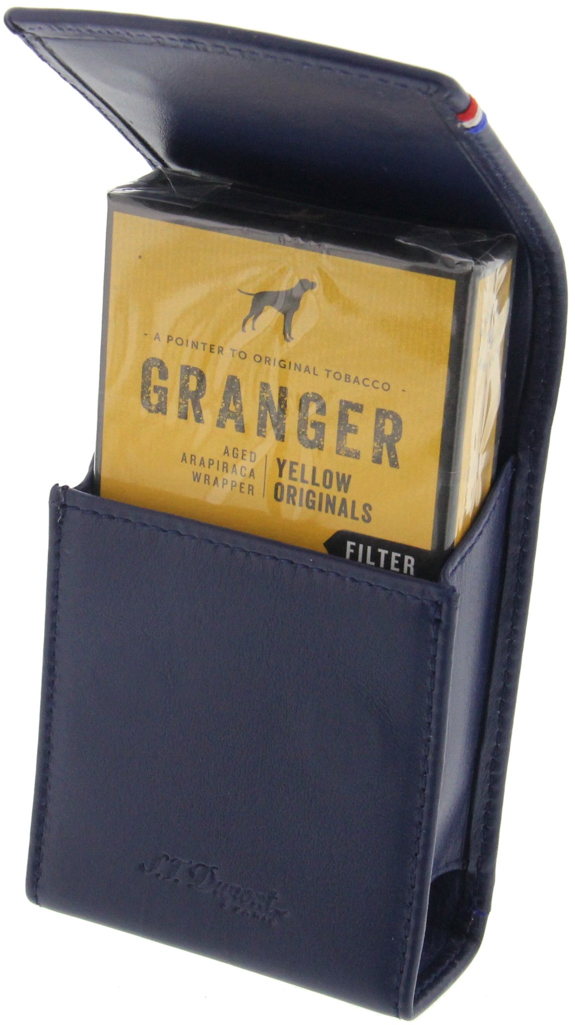 S.T. Dupont Line D Zigarrenetui Zigarettenetui blau (183033) Detailbild offen