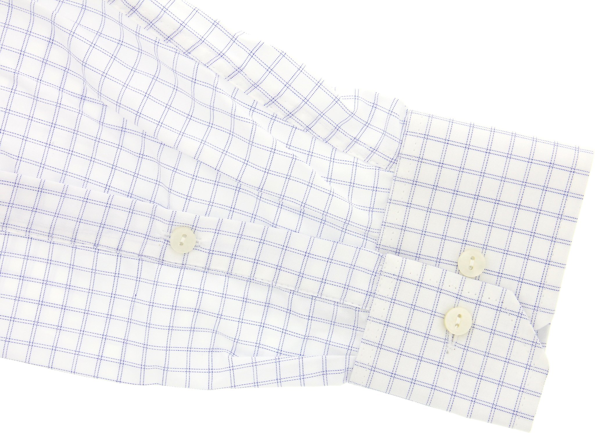 Cohiba Atmosphere Guayabera Hemden weiß/hellblau kariert Größe XL (6399460) Ärmel