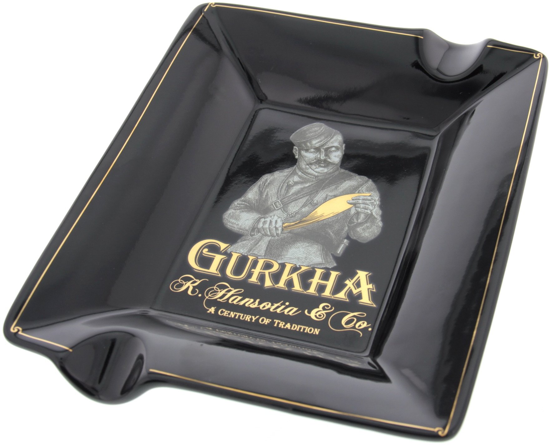 Gurkha Aschenbecher schwarz