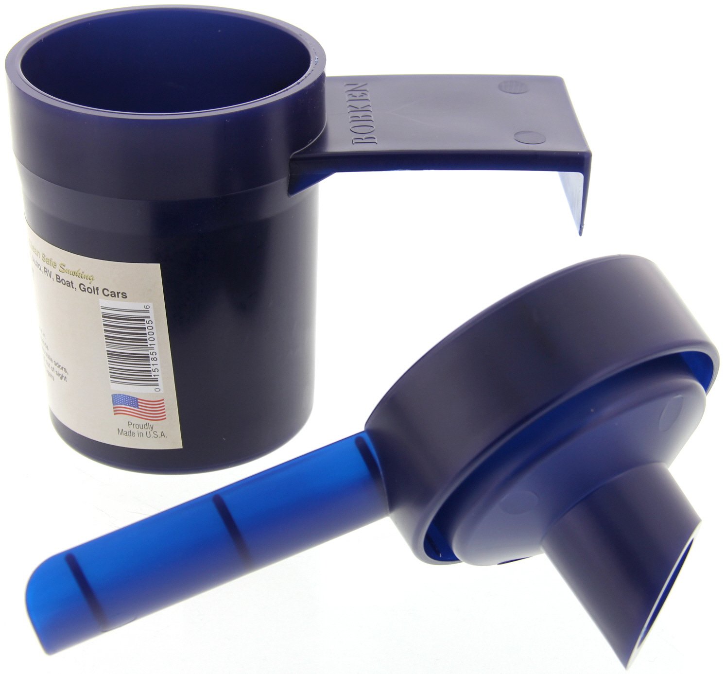 Cigar Bobken Autoaschenbecher blau offen