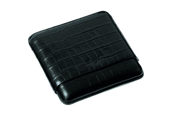 Davidoff Leder Zigarrenetui schwarz Krokodil R-5 (2662)