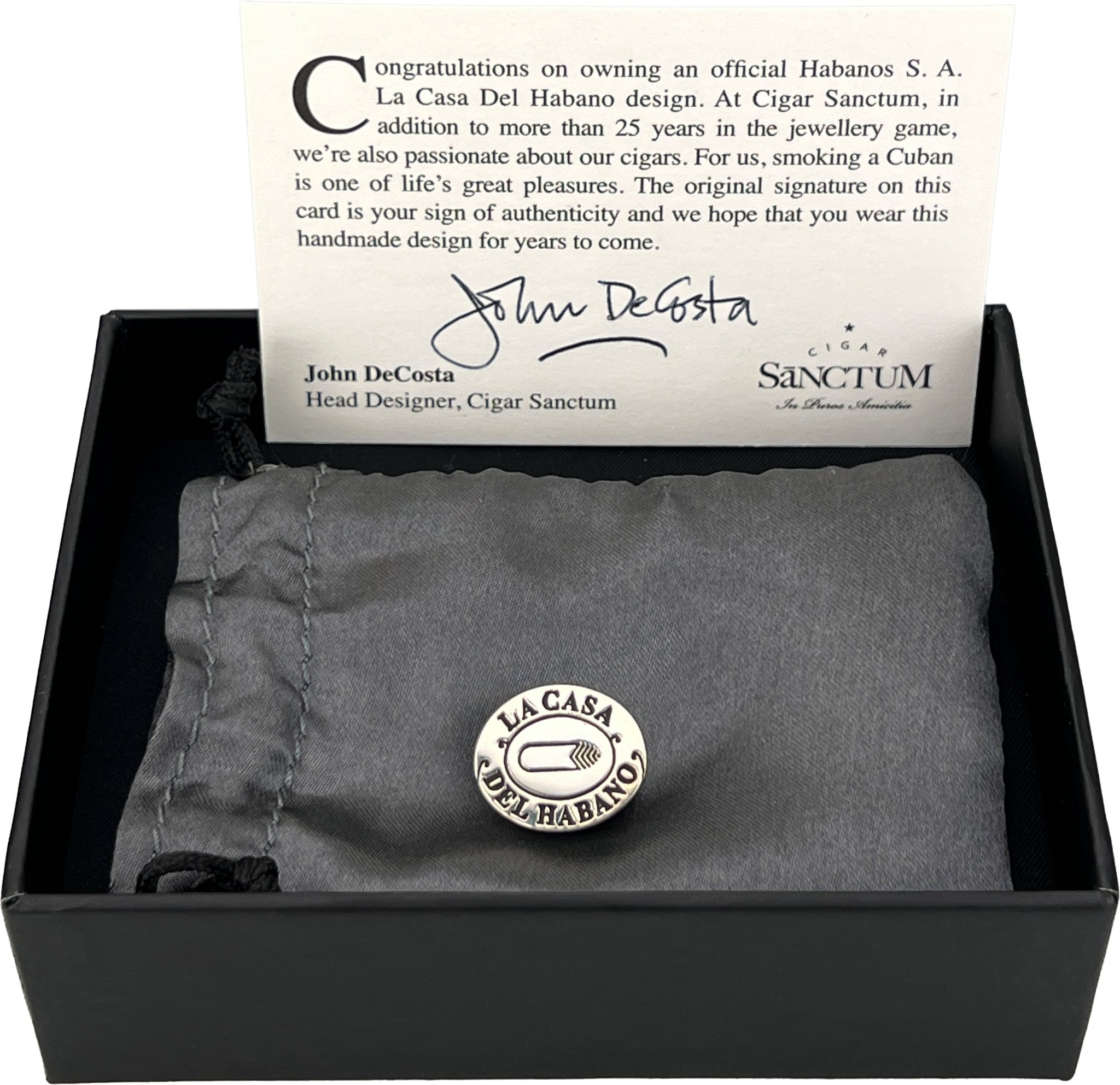 La Casa del Habano Sanctum Accessories Ehrennadel (sterling Silver) kiste