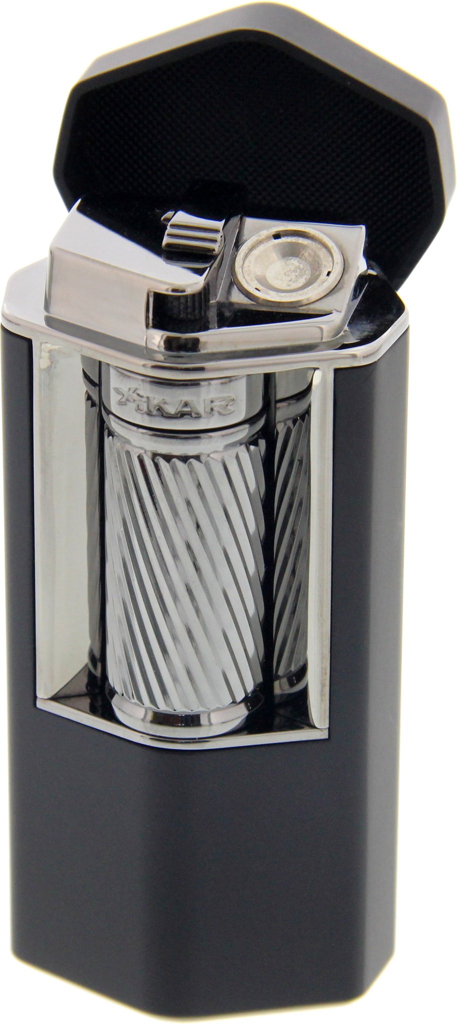 Xikar Meridian Schwarz / Gunmetal (600BKGM) offen