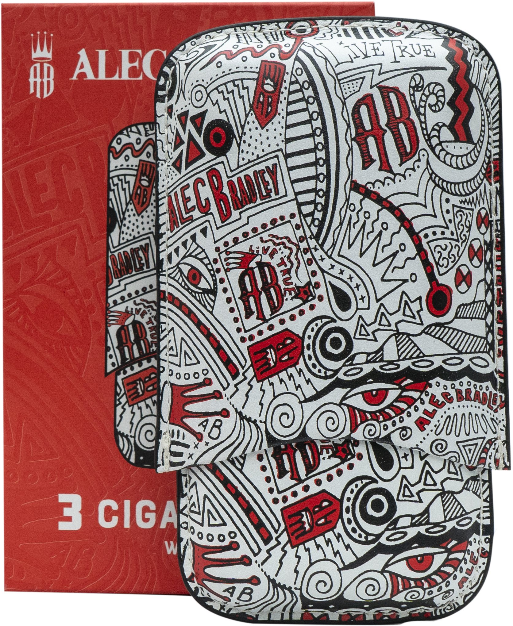 Alec Bradley Zigarren-Etui 3er weiß Detailbild