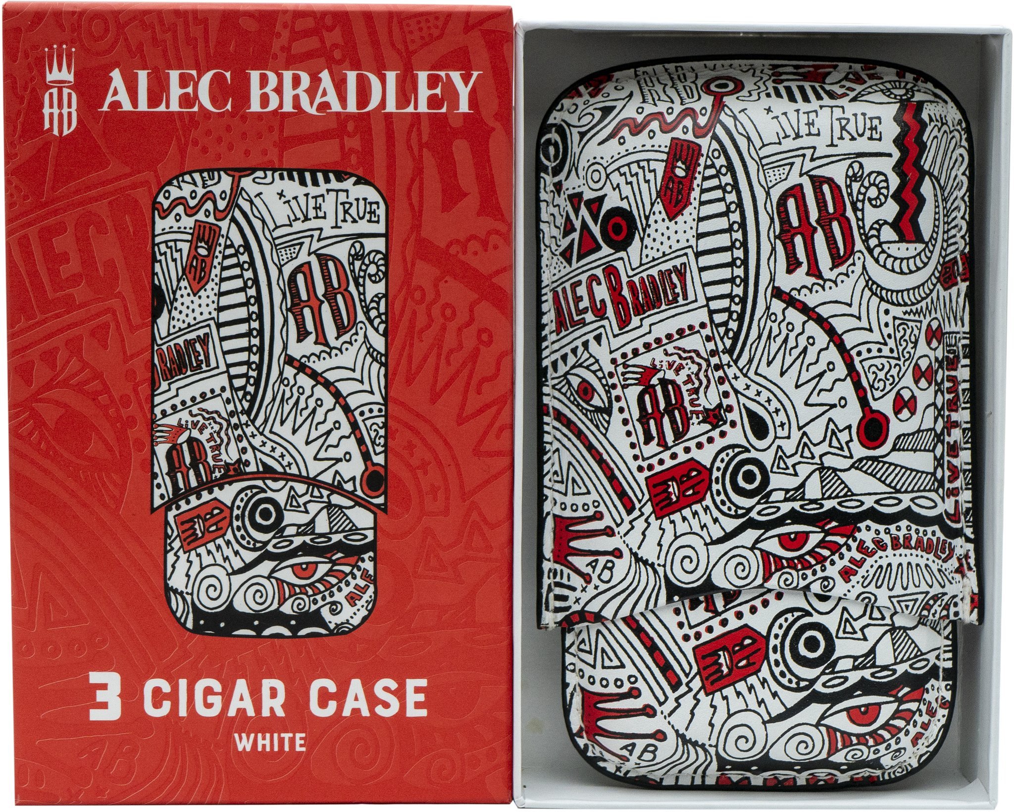 Alec Bradley Zigarren-Etui 3er weiß Detailbild 2