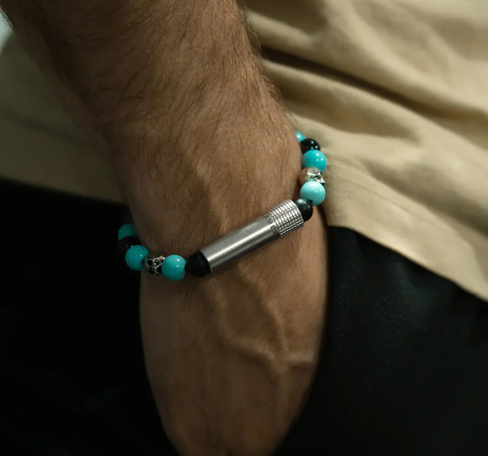 Les Fines Lames Punch Bracelets Turquoise Skull_04