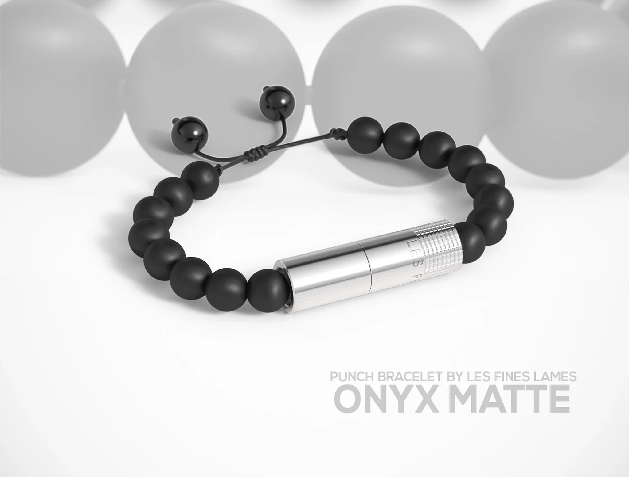 Les Fines Lames Punch Bracelets Onyx Matt_02
