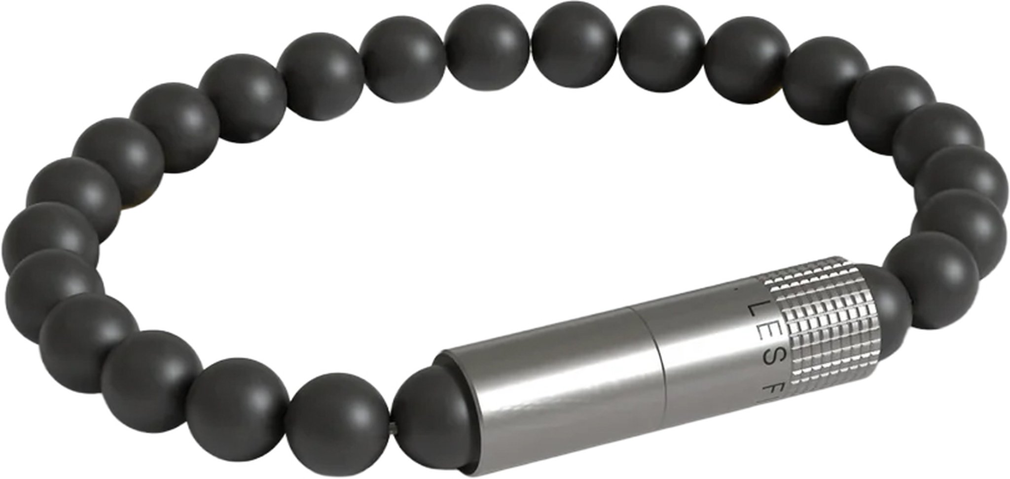 Les Fines Lames Punch Bracelets Onyx Matt - Elastic_01