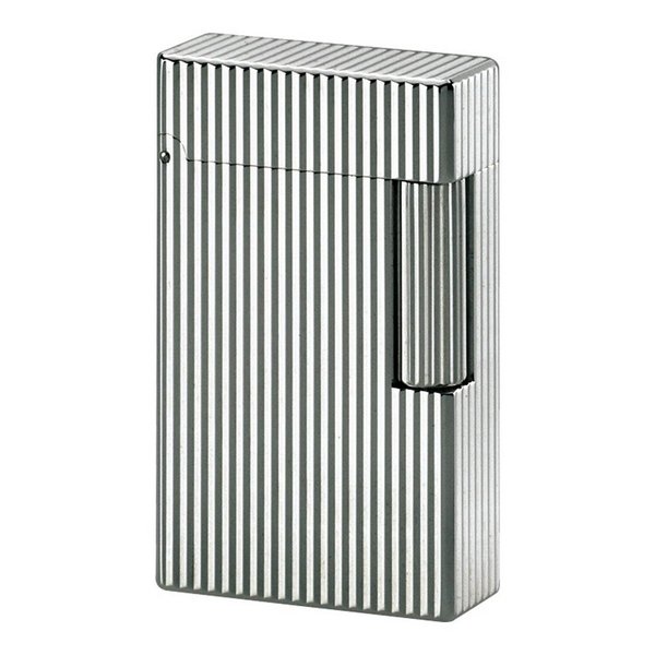 S.T. Dupont Ligne 1 groß versilbert längstgestreift (014126)
