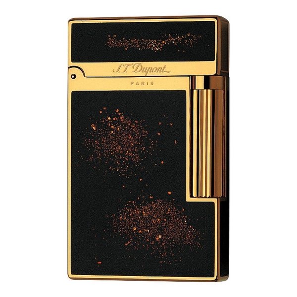 S.T. Dupont Ligne 2 16890 vergoldet Chinalack schwarz Goldpuder