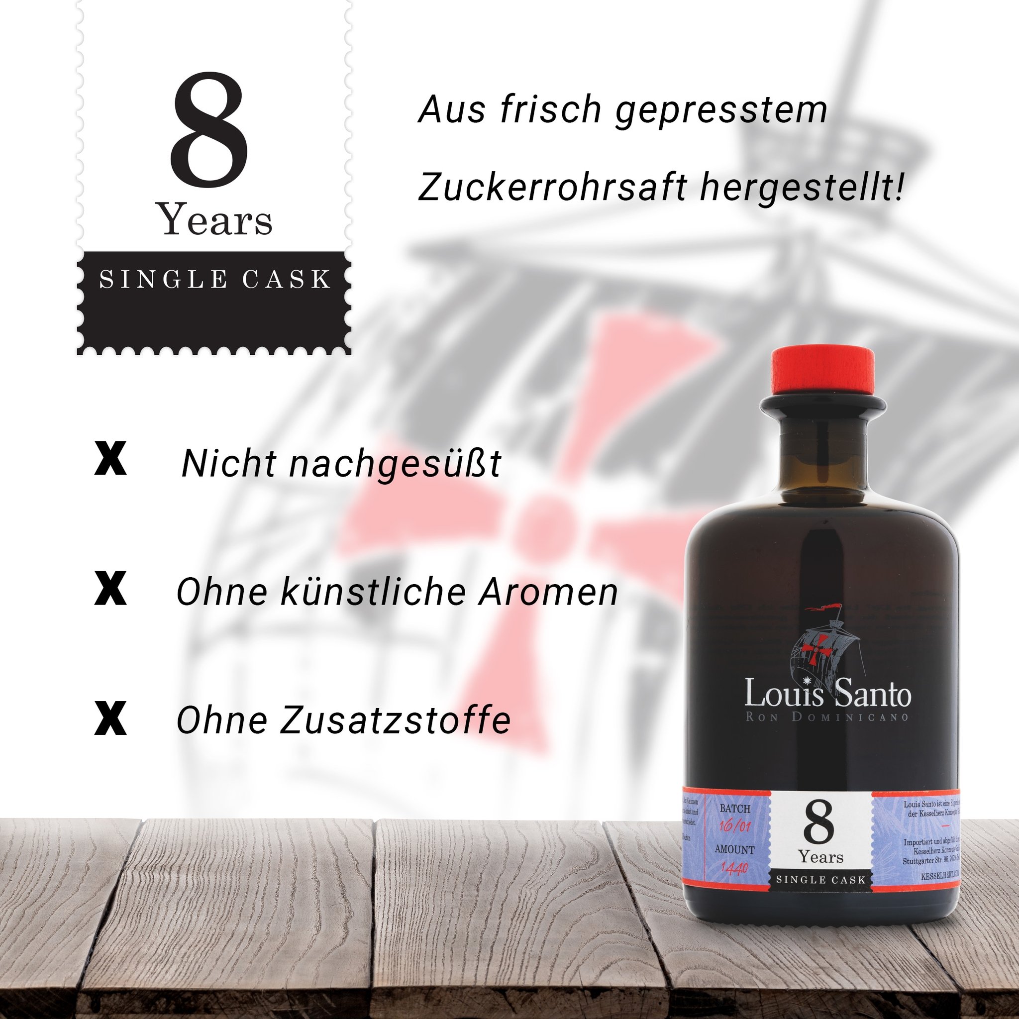 Single Cask Rum 8 Jahre Infobild