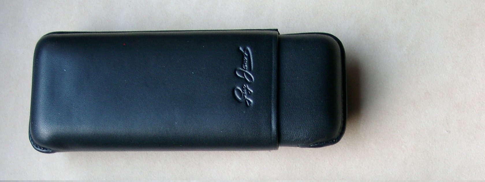 Guy Janot Cigarrenetui Domingo Schwarz 2er Corona-Etui Schwarz 8053