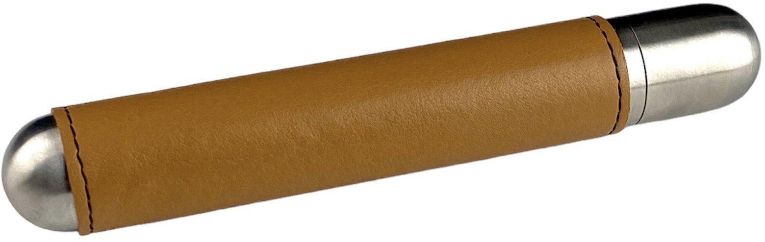 1er Cigarrenetui mit braunem Leder (16184)