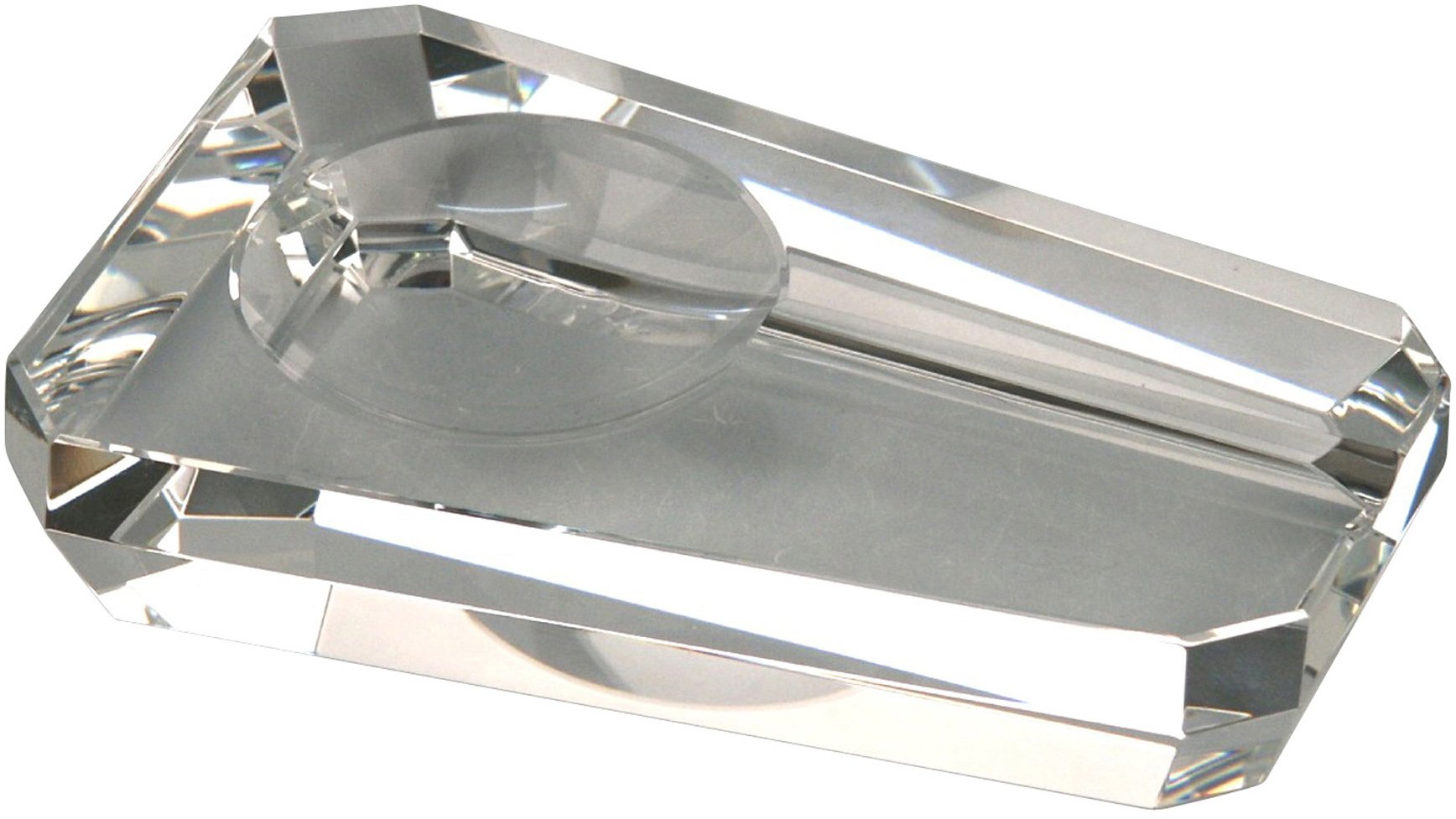 Classic Zigarrenascher Kristallglas Trapez für 1 Zigarre (523539)