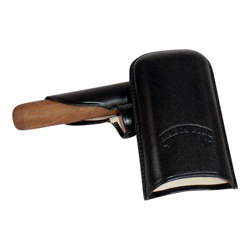 Marca Fina Lederetui 2er Robusto schwarz