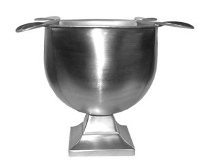 Tuttofumo Stinky Ashtray Square Stinky Square Brushed Silver - mit 4 Ablagen (CA