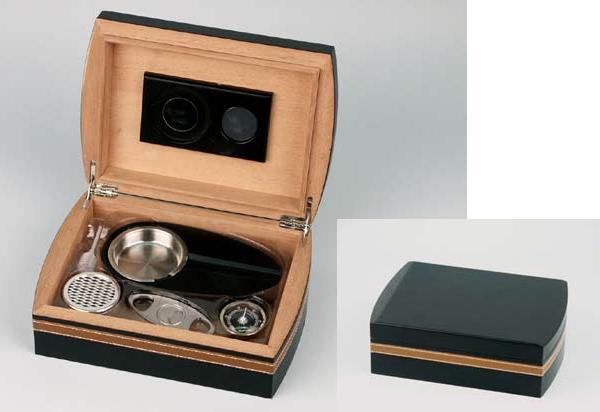 Humidor-Set schwarz/braun für ca. 25 Zigarren 569142