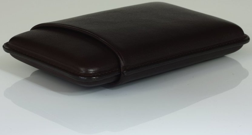 Martin Wess Premium Lederetui - Vachetta braun Demi Tasse Vachetta (503-11) liegend