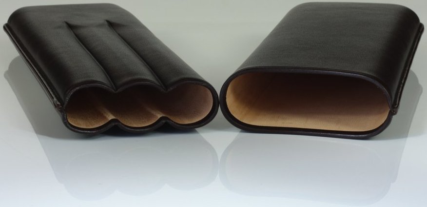 Martin Wess Premium Lederetui - Vachetta braun 3er Churchill Vachetta (595) offen