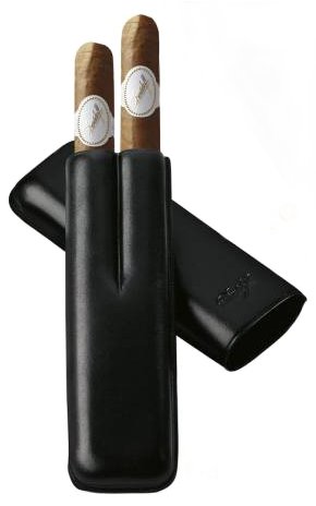 Davidoff Leder Cigarrenhülle Corona C-2 schwarz 23680