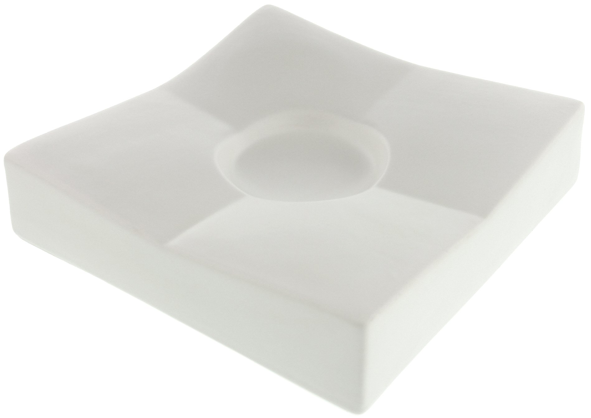 Guy Janot Keramik Ascher 4er Geo Quadrat Weiß (11011)