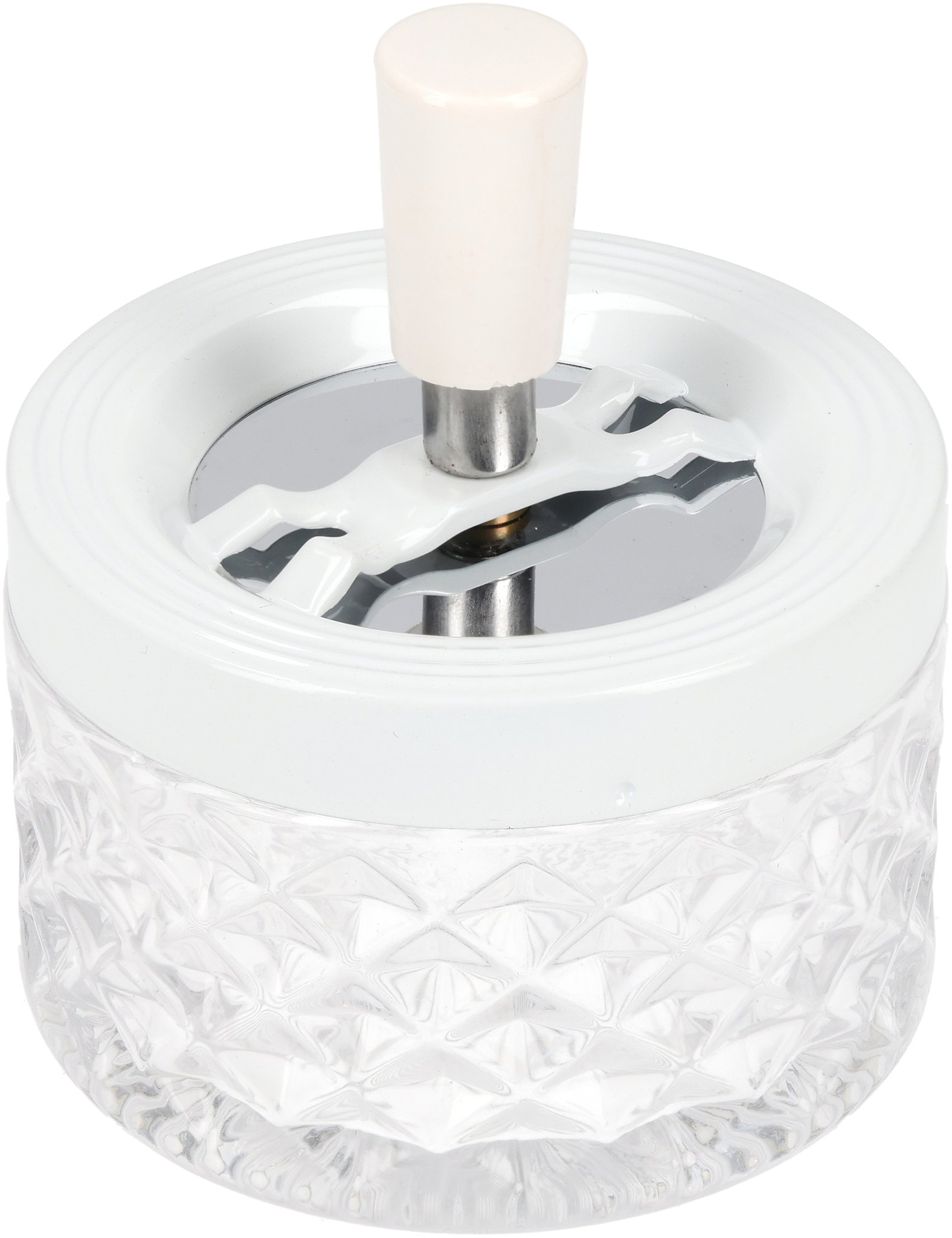 Weiß / Glas Transparent