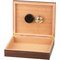 Classic Humidor Walnuss (561014) mit Acrylpolymerbefeuchter und Haarhygrometer offen