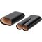 2er Leder schwarz Havanna offen