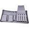 Guy Janot Zigarrentasche grey Saffiano (8524) offen aufgeklappt 