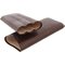 Martin Wess Premium Lederetui - Eidechse (Lizard) Brown 3er Churchill (595) offen