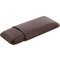 Martin Wess Premium Lederetui - Eidechse (Lizard) Brown 3er Petit Corona (597) liegend