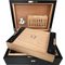 VegaFina Humidor schwarz Leder Detail 2