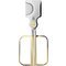 Stainless EBC-3 Gold Button & Edged Handles