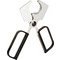 Stainless EBC-3002 black Button & Edged Handles offen